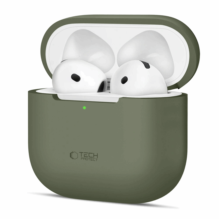 Tech-Protect AirPods 4 Skal Silikon - Olivgrön | 2353 | AlltMobil