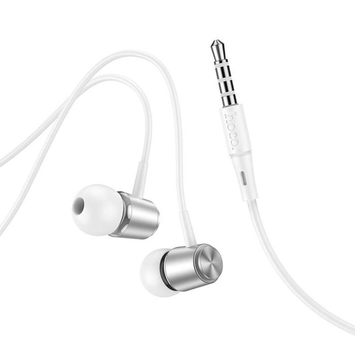 Hoco - Hoco In-Ear Trådbundna Hörlurar Jack 3.5 mm M108 - Silver