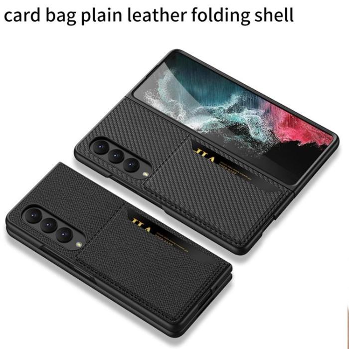 GKK - GKK Galaxy Z Fold 4 Skal Korthållare Kickstand - Svart