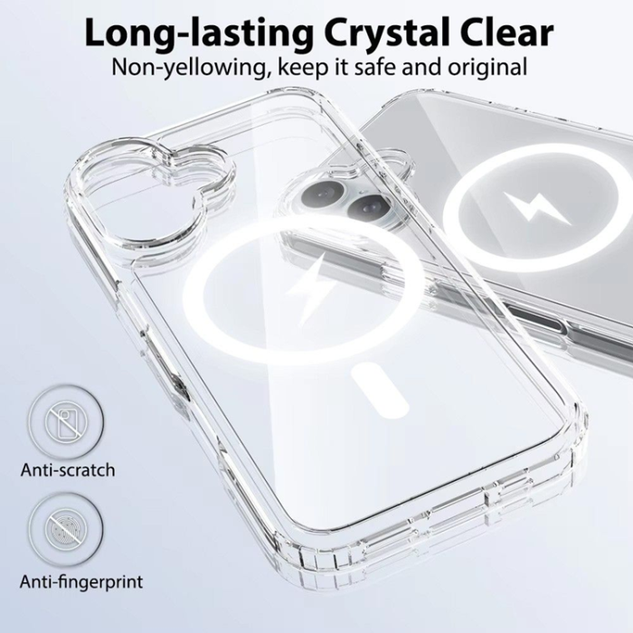 OEM - iPhone 16 Plus Mobilskal MagSafe Anti Shock 1.5 mm - Transparent