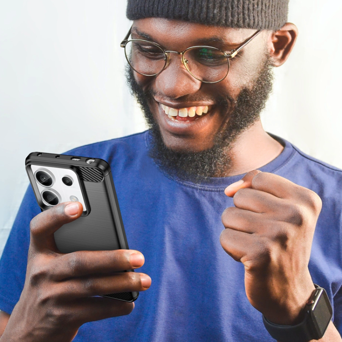 OEM - Xiaomi Redmi Note 13 Pro Plus Mobilskal Carbon - Svart