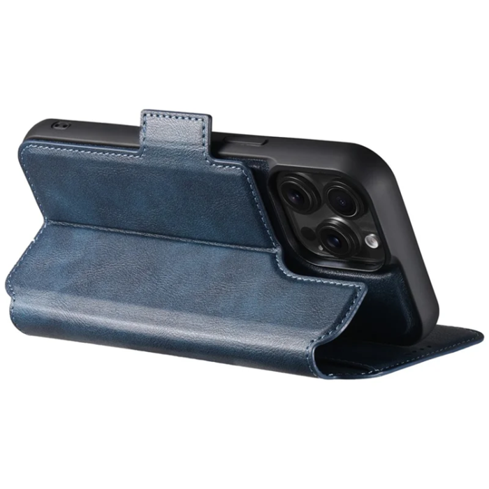 SUTENI - SUTENI iPhone 16 Pro Max Plånboksfodral Magsafe Cowhide - Blå