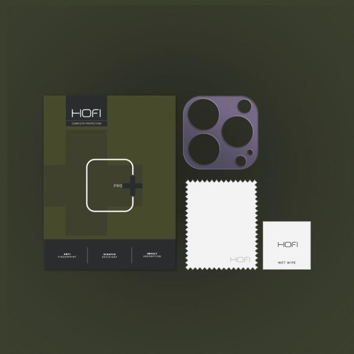 Hofi - HOFI iPhone 14 Pro/14 Pro Max Kameralinsskydd i Härdat Glas, lila