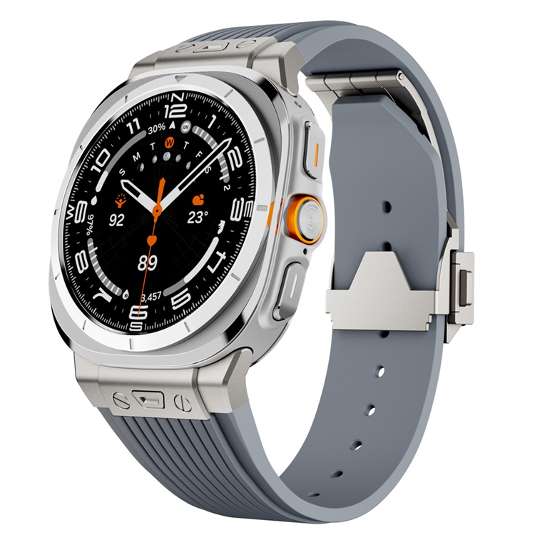 Galaxy Watch Ultra 47mm Armband Titan Connector - Grå (Grå) | 2353 | AlltMobil