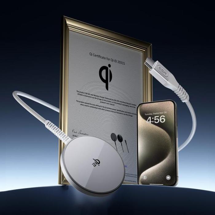 UTGATT - ESR Qi2 Magsafe Trådlös Laddare 15W Halolock Mini Magnetic