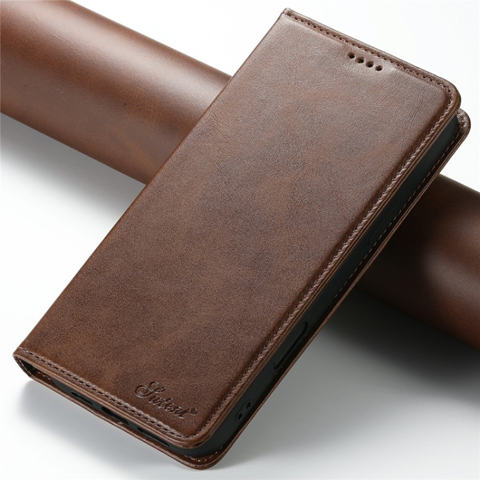 SUTENI - SUTENI iPhone 17 Plånboksfodral PU Läder - Brun