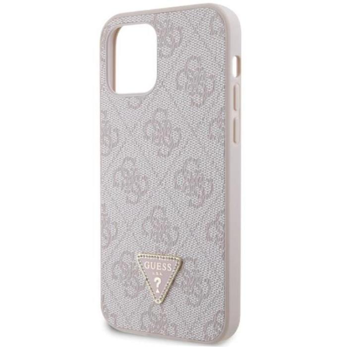 Guess - Guess iPhone 12/12 Pro Mobilskal Crossbody Metall Logo - Rosa