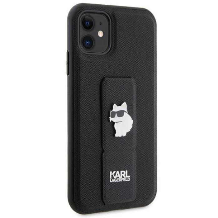 KARL LAGERFELD - KARL LAGERFELD iPhone 11/XR Mobilskal Gripstand Pins - Svart