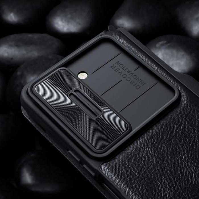 Nillkin - Nillkin Galaxy Z Fold 5 Plånboksfodral QinPro Läder - Svart