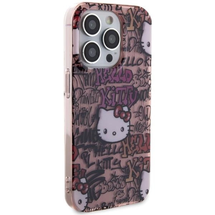 Hello Kitty - Hello Kitty iPhone 11/Xr Mobilskal IML Tags Graffiti - Rosa