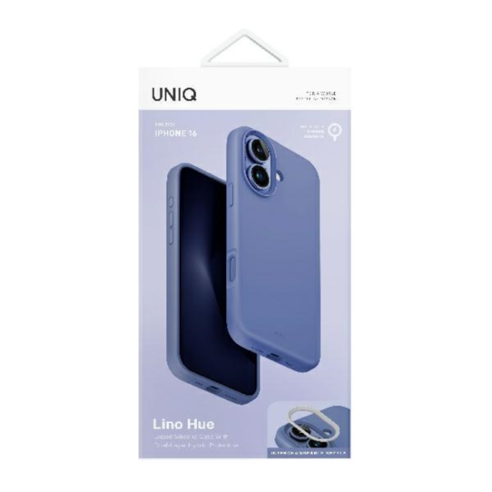 UNIQ - Uniq iPhone 16 Mobilskal Magsafe Lino Hue - Blå