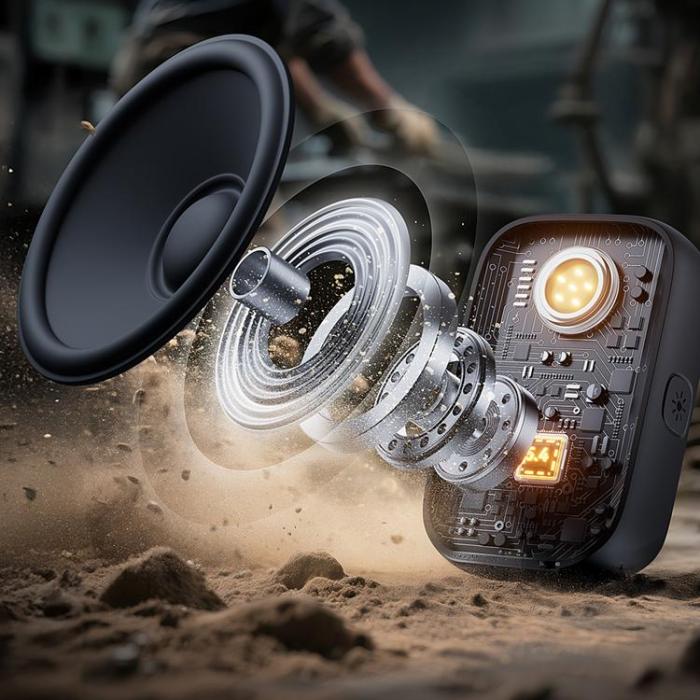 Joyroom - Joyroom Bärbar Bluetooth-Högtalare med Inbyggd Ficklampa Tålig Maya - Gul