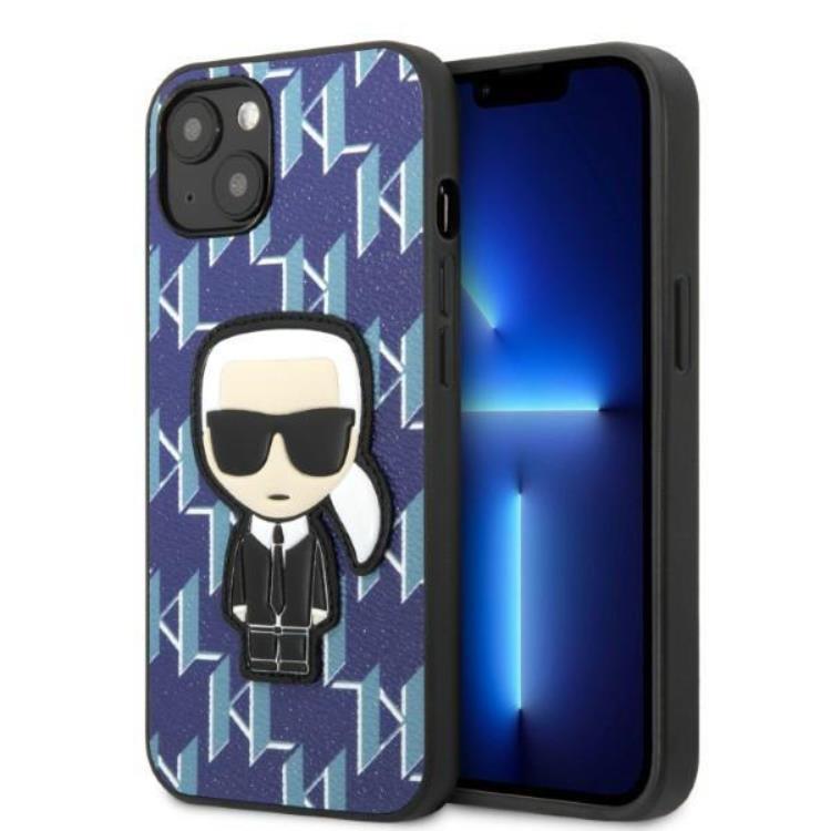 Karl Lagerfeld iPhone 13 mini Skal Monogram Ikonik Patch - Blå | 2353 | AlltMobil