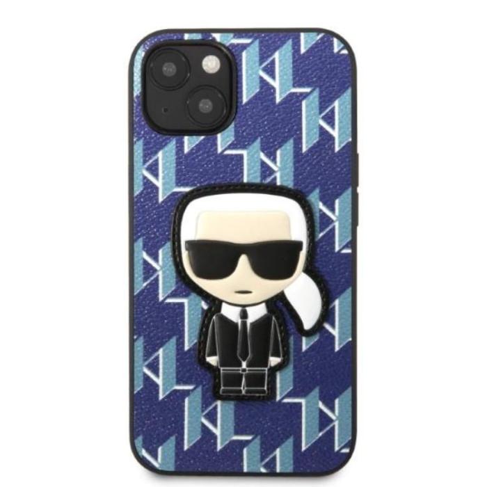 KARL LAGERFELD - Karl Lagerfeld iPhone 13 mini Skal Monogram Ikonik Patch - Blå