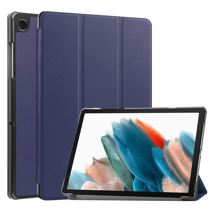 Galaxy Tab A9 Fodral Tri-fold Stand PU - Blå (Mörkblå) | 2353 | AlltMobil