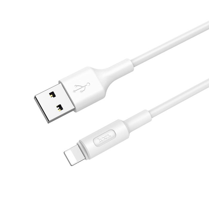 Hoco - HOCO USB-A to Lightning Kabel 2A X25 1m - Vit