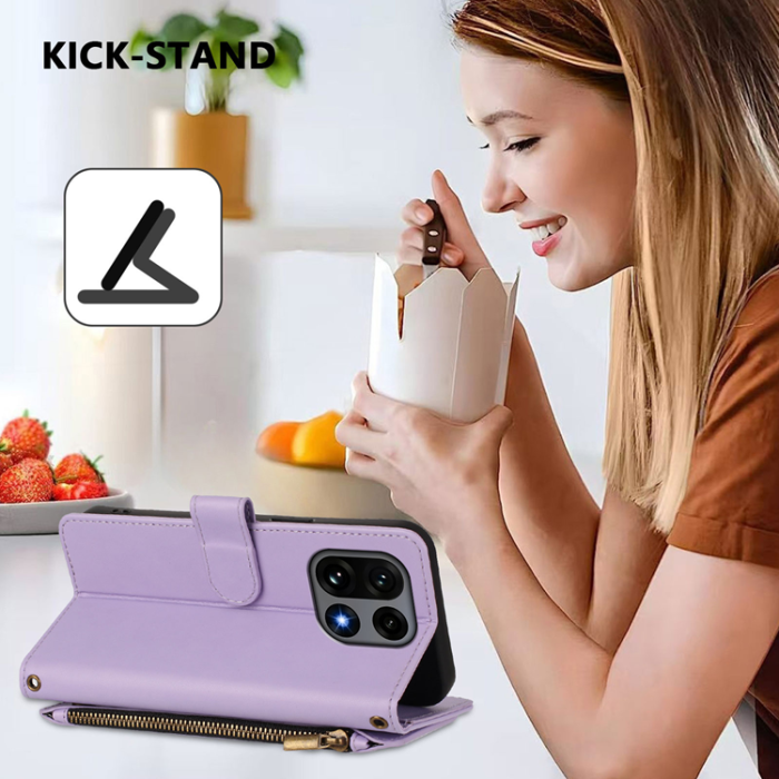 A-One Brand - OnePlus 15 Konstläder Plånboksfodral Butterfly Floral Imprint Zipper