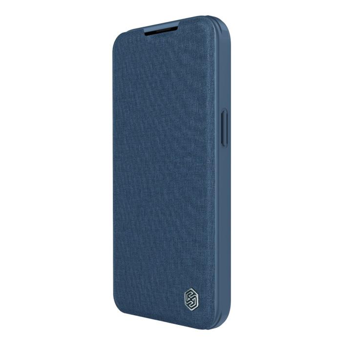 Nillkin - Nillkin iPhone 14 Pro Max Plånboksfodral Qin Cloth Pro - Blå
