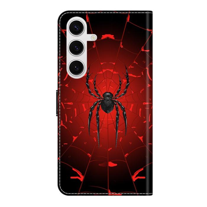 OEM - Samsung Galaxy S26 Plånboksfodral Konstläder Flip Ställ Svart Spider