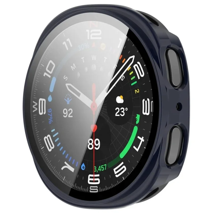 WANLONFENG - WANLONFENG Galaxy Watch 8 (40mm) Skal med Härdat Glas - Blå