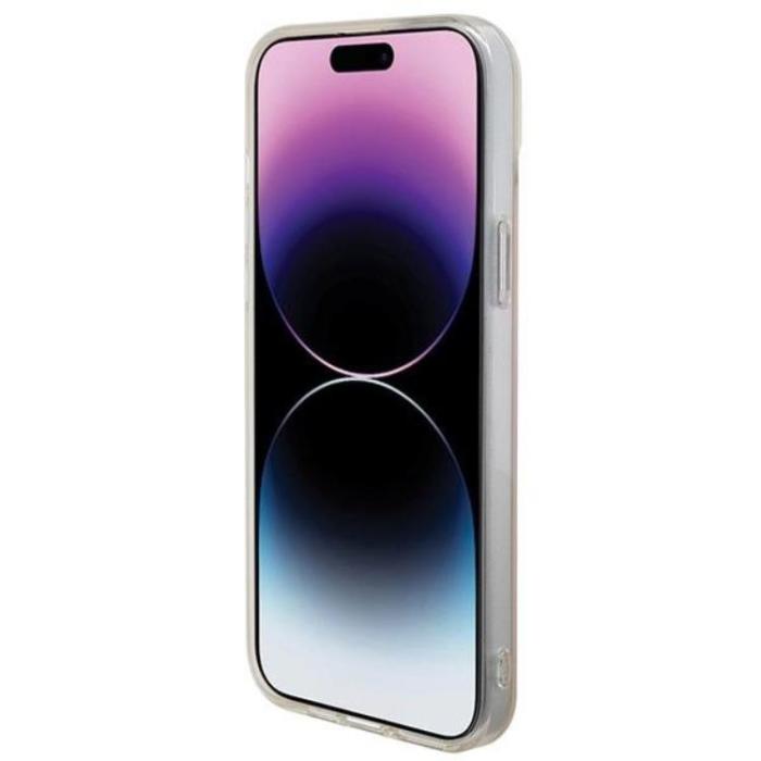 Guess - Guess iPhone 15 Pro Mobilskal Magsafe IML Iridescent - Rosa