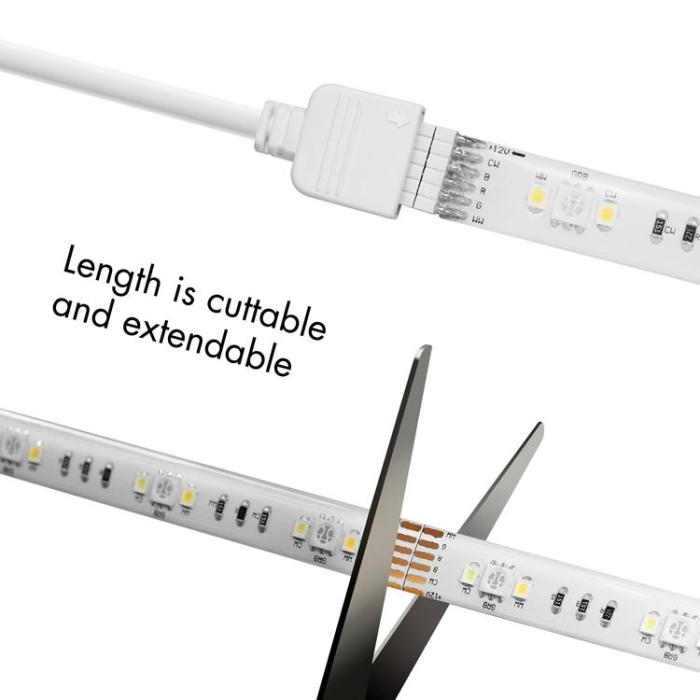 LogiLink - LogiLink Smart RGB+CCT (RGB + Varm-kallvit) Light-strip 5m WiFi Tuya