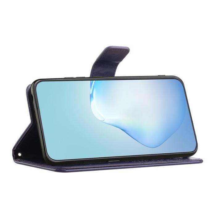 OEM - Samsung Galaxy A57 Plånboksfodral Konstläder Uggla Träd - Blå