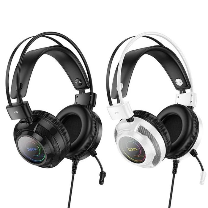 Hoco - Hoco On-Ear Gaming Hörlurar USB-A/Jack 3.5mm - Svart