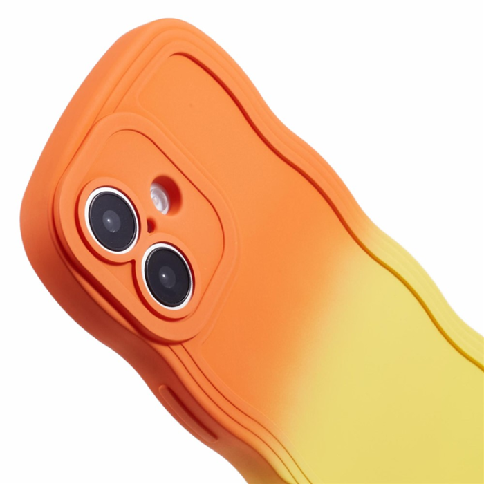 A-One Brand - iPhone 17 Mobiskal Gradient Color TPU - Orange + Gul