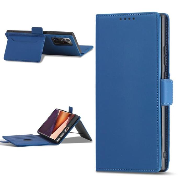 OEM - Galaxy S22 Ultra Plånboksfodral Magnet Stand - Blå