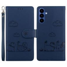 OEM - Mobilskal till Samsung Galaxy S26 / S26 Pro RFID-Skydd KattTPU + Konstl&auml;der Bl&aring;