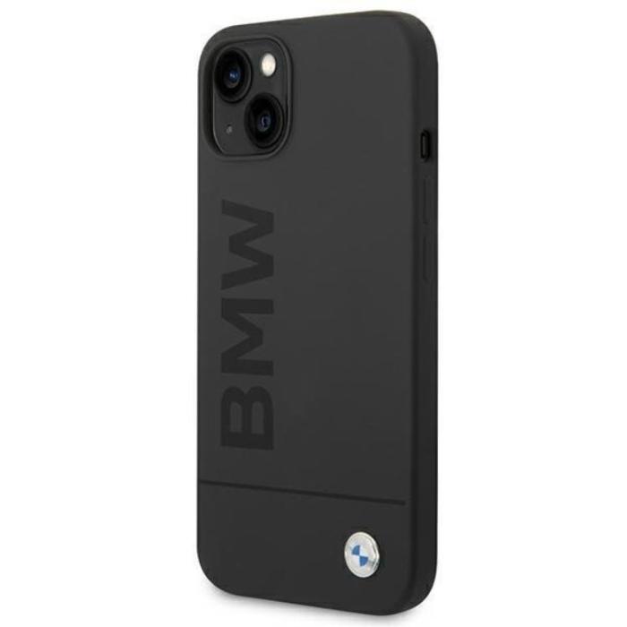 BMW - BMW iPhone 14 Plus Skal Magsafe Silicone Signature Logo - Svart