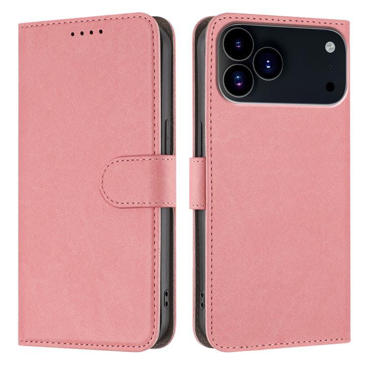 iPhone 17 Pro Konstläder Plånboksfodral Solid Color - Rosa | 2353 | AlltMobil