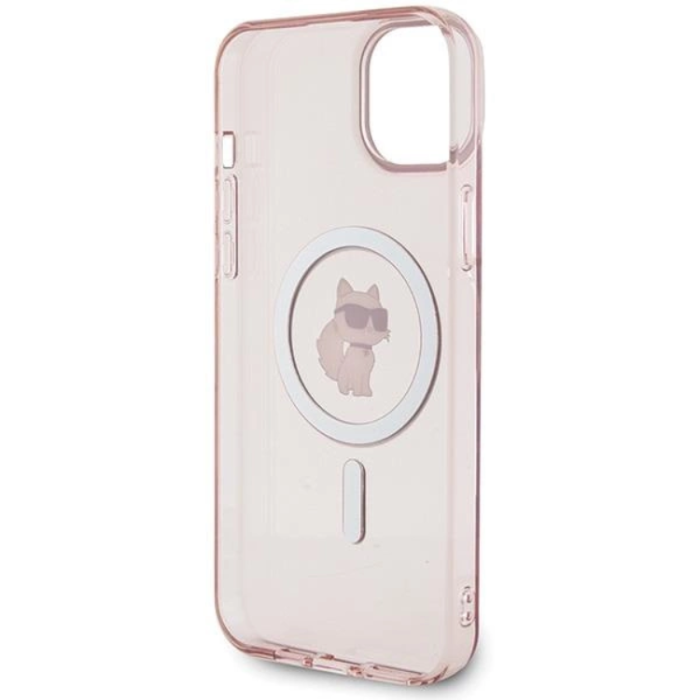 KARL LAGERFELD - KARL LAGERFELD iPhone 15 Plus Mobilskal Magsafe IML Choupette - Rosa