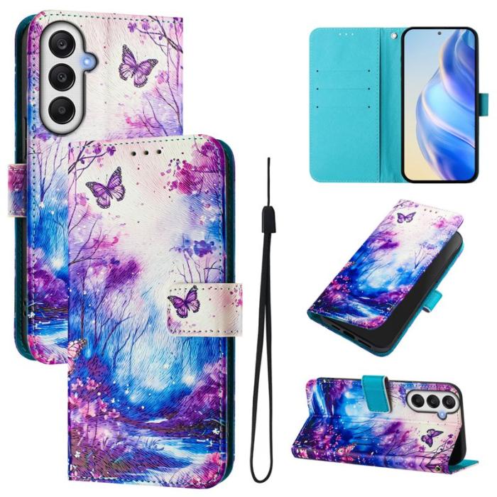 OEM - Dream Valley Samsung Galaxy A35 5G Fodral Mönstertryck - Svart