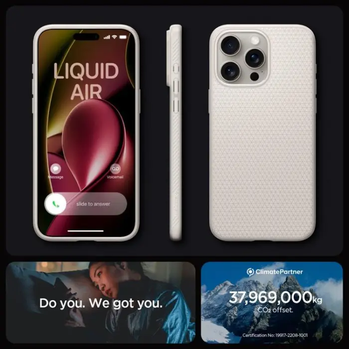 UTGATT - Spigen iPhone 15 Pro Max Mobilskal Liquid Air - Natural Titanium