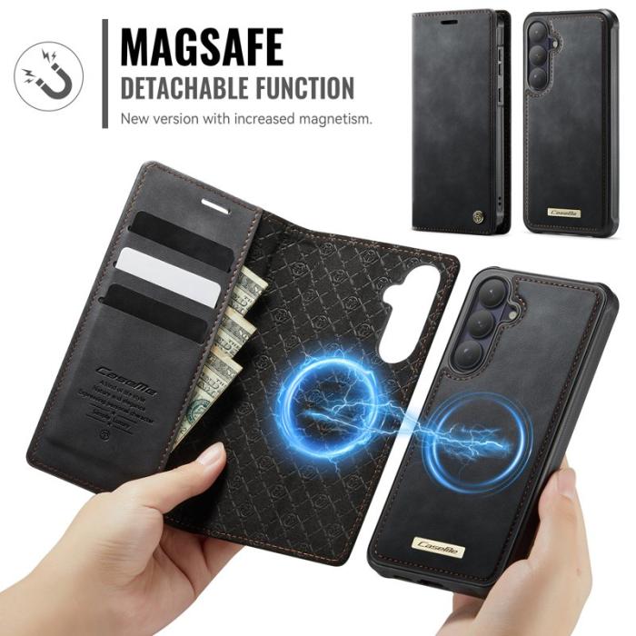 Caseme - CaseMe Plånboksfodral för Samsung Galaxy S26 Magnetiskt Konstläder RFID - Svart