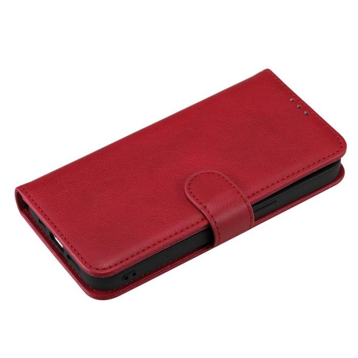 OEM - Plånboksfodral för Samsung Galaxy S26 Magnetiskt Konstläder - Röd