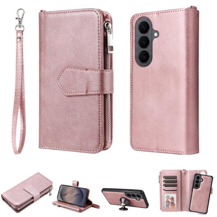OEM - Plånboksfodral för Samsung Galaxy S26 Magnetiskt Konstläder - Roséguld