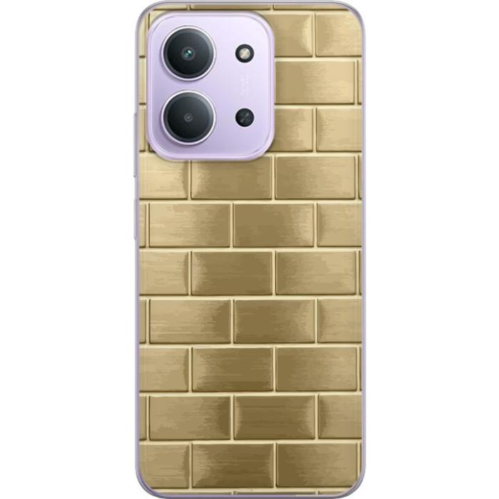 iSecrets - Mobilskal till Xiaomi Redmi 15C med Gyllene Murstenar