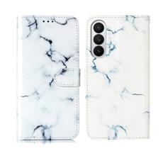 OEM - Pl&aring;nboksfodral f&ouml;r Samsung Galaxy S26 St&auml;llfunktion Konstl&auml;der - Vit marmor