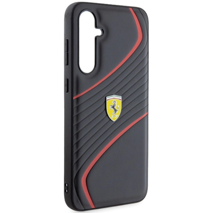Ferrari - Ferrari Galaxy S23 FE Mobilskal Twist Metal Logo - Svart