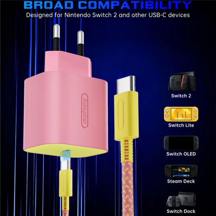 A-One Brand - 60W Snabbladdare För Nintendo Switch 2/Lite/OLED Spelkonsol Typ-C