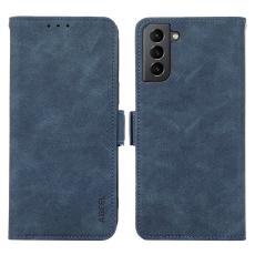 ABEEL - ABEEL Samsung Galaxy S21 Pl&aring;nboksfodral Konstl&auml;der RFID-Skydd Bl&aring;
