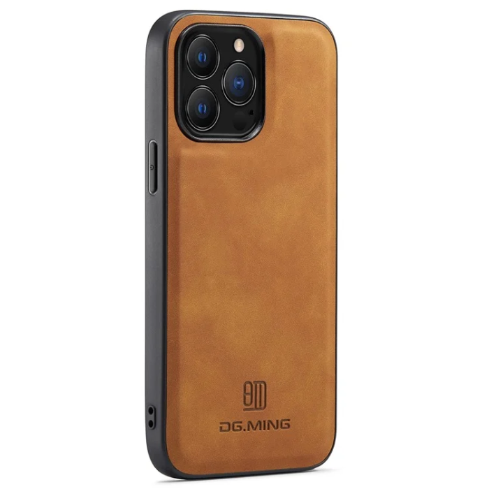 DG.MING - DG.MING iPhone 16 Pro Max Mobilskal Hybrid Läder - Brun