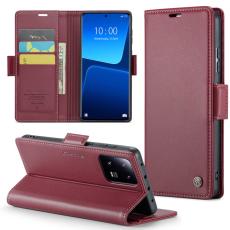 Caseme - CASEME Xiaomi 13 Pro 5G Pl&aring;nboksfodral Konstl&auml;der RFID-Skydd R&ouml;d
