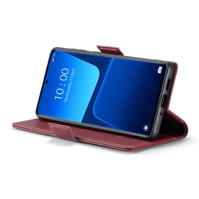Caseme - CASEME Xiaomi 13 Pro 5G Plånboksfodral Konstläder RFID-Skydd Röd