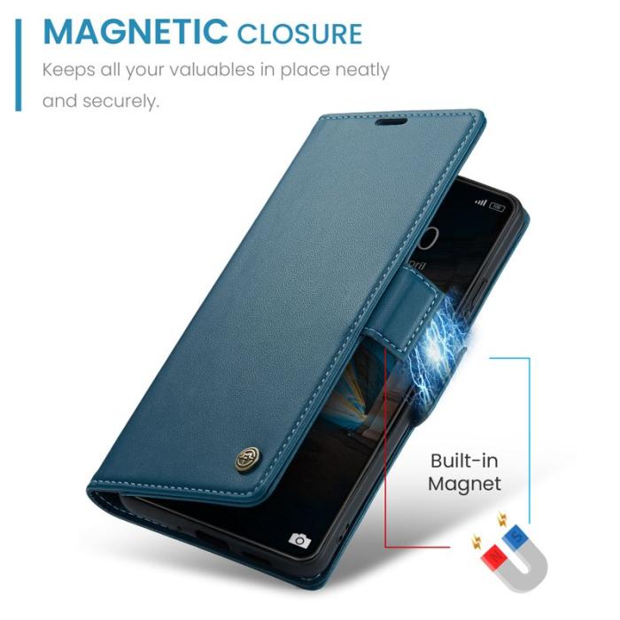 Caseme - CASEME 023 Xiaomi 14 Plånboksfodral Konstläder RFID Blå