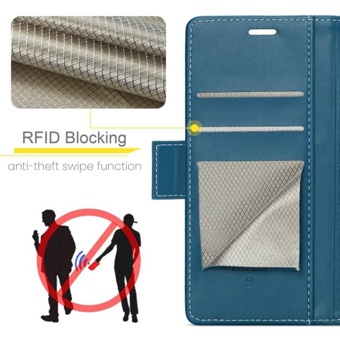 Caseme - CASEME 023 Xiaomi 14 Plånboksfodral Konstläder RFID Blå