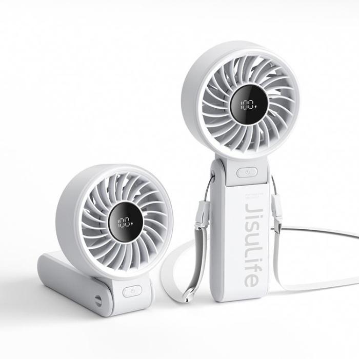 Jisulife - Jisulife Bärbar USB Handfläkt 3600 mAh Fan Life7 - Grå
